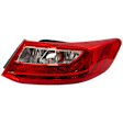 Passenger Side Tail Light, with Bulb, Halogen, Clear and Red Lens