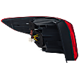 Passenger Side, Outer Tail Light, with Bulb, Halogen, Clear and Red Lens, Standard Type, Except Hybrid Model