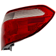 Passenger Side, Outer Tail Light, with Bulb, Halogen, Clear and Red Lens