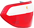 Driver Side, Outer Tail Light, with Bulb, Halogen, Clear and Red Lens