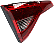 Driver Side, Inner Tail Light, with Bulb, Halogen, Clear and Red Lens, CAPA CERTIFIED
