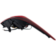 Passenger Side, Outer Tail Light, with Bulb, Halogen, Clear and Red Lens, Sedan, USA Built Vehicle