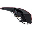 Passenger Side, Outer Tail Light, with Bulb, Halogen, Clear and Red Lens, Sedan, USA Built Vehicle, CAPA CERTIFIED