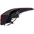 Driver Side, Outer Tail Light, with Bulb, Halogen, Clear and Red Lens, Sedan, USA Built Vehicle