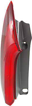Driver Side, Upper Tail Light, with Bulb, Halogen, Clear and Red Lens