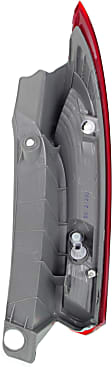 Driver Side, Upper Tail Light, with Bulb, Halogen, Clear and Red Lens