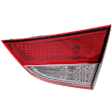 Passenger Side, Inner Tail Light, with Bulb, Halogen, Clear and Red Lens