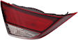Driver Side, Inner Tail Light, with Bulb, Halogen, Clear and Red Lens