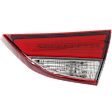 Passenger Side, Inner Tail Light, with Bulb, LED, Clear Lens