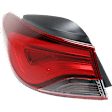 Driver Side, Outer Tail Light, with Bulb, LED, Clear and Red Lens
