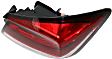 Passenger Side Tail Light, with Bulb, Halogen, Clear and Red Lens, Coupe