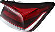 Passenger Side Tail Light, with Bulb, Halogen, Clear and Red Lens, Coupe, CAPA CERTIFIED