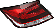 Driver Side Tail Light, with Bulb, Halogen, Clear and Red Lens, Coupe
