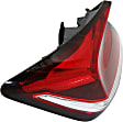 Driver Side Tail Light, with Bulb, Halogen, Clear and Red Lens, Coupe
