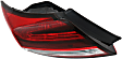 Driver Side Tail Light, with Bulb, Halogen, Clear and Red Lens, Coupe