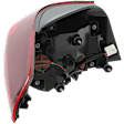 Passenger Side, Outer Tail Light, with Bulb, Halogen, Clear and Red Lens, Coupe/Sedan, Korea Built Vehicle Models