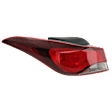 2014-2016 Hyundai Elantra - Driver Side, Outer Tail Light, with Bulb, Halogen, Clear and Red Lens, Coupe/Sedan, Korea Built Vehicle Models
