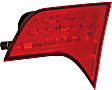 Passenger Side, Inner Tail Light, without Bulb, Halogen, Red Lens, Sedan
