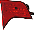 Driver Side, Inner Tail Light, without Bulb, Halogen, Red Lens, Sedan
