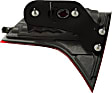 Driver Side, Inner Tail Light, without Bulb, Halogen, Red Lens, Sedan