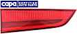 Passenger Side, Inner Tail Light, with Bulb, Halogen, Red Lens, 6 Cyl., 3.5L Engine, CAPA CERTIFIED