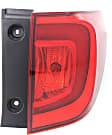 Passenger Side, Outer Tail Light, with Bulb, Halogen, Red Lens, 6 Cyl., 3.5L Engine, CAPA CERTIFIED