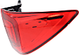 Passenger Side, Outer Tail Light, with Bulb, Halogen, Red Lens, 6 Cyl., 3.5L Engine, CAPA CERTIFIED