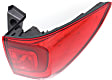 Passenger Side, Outer Tail Light, with Bulb, Halogen, Red Lens, 6 Cyl., 3.5L Engine, CAPA CERTIFIED
