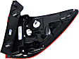 2022 Honda Passport - Driver Side, Outer Halogen Tail Light, With bulb(s), Mounts on Body, OE Replacement