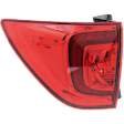 Driver Side, Outer Tail Light, with Bulb, Halogen, Red Lens, 6 Cyl., 3.5L Engine, CAPA CERTIFIED