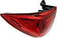 Driver Side, Outer Tail Light, with Bulb, Halogen, Red Lens, 6 Cyl., 3.5L Engine, CAPA CERTIFIED