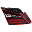 Driver Side, Inner Tail Light, with Bulb, Halogen, Clear and Red Lens, Sedan, Except Hybrid Model, CAPA CERTIFIED