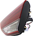 Passenger Side, Inner Tail Light, with Bulb, Halogen, Clear and Red Lens, Coupe/Sedan, Korea Built Vehicle