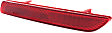 Rear, Passenger Side Bumper Reflector, CAPA Certified