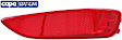 Rear, Passenger Side Bumper Reflector, Hatchback, CAPA Certified