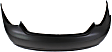 Rear Primed Bumper Cover, GL/GLS/Limited/SE Models, 4 Cyl., 2.4L Engine, With Single Exhaust System, Without Parking Aid Sensor Holes, CAPA Certified
