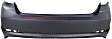 Rear Primed Bumper Cover, Except Hybrid Model, Without Parking Aid Sensor Holes