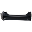 Rear Primed Bumper Cover, Except Hybrid Model, Without Parking Aid Sensor Holes, CAPA Certified