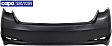 Rear Primed Bumper Cover, Except Hybrid Model, Without Parking Aid Sensor Holes, CAPA Certified