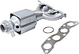 Front Catalytic Converter, Federal EPA Standard, 46-State Legal (Cannot ship to CA, CO, NY or ME), With Integrated Exhaust Manifold, 1.3L Hybrid Eng