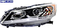 Driver Side Headlight, with Bulb, Halogen, Sedan, LX Model, 4 Cyl., 2.4L Engine, CAPA Certified