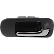 Front, Passenger Side Chrome Lever with Black Bezel Interior Door Handle