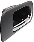 Front, Passenger Side Chrome Lever with Black Bezel Interior Door Handle