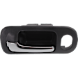 Front, Driver Side Chrome Lever with Black Bezel Interior Door Handle, Sedan