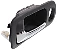 Front, Driver Side Chrome Lever with Black Bezel Interior Door Handle, Sedan