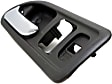 Front, Driver Side Gray bezel with chrome lever Interior Door Handle