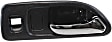 Front, Passenger Side Chrome Lever with Black Bezel Interior Door Handle