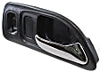 Front, Passenger Side Chrome Lever with Black Bezel Interior Door Handle