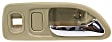 Front, Passenger Side Beige bezel with chrome lever Interior Door Handle