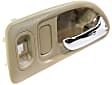Front, Passenger Side Beige bezel with chrome lever Interior Door Handle